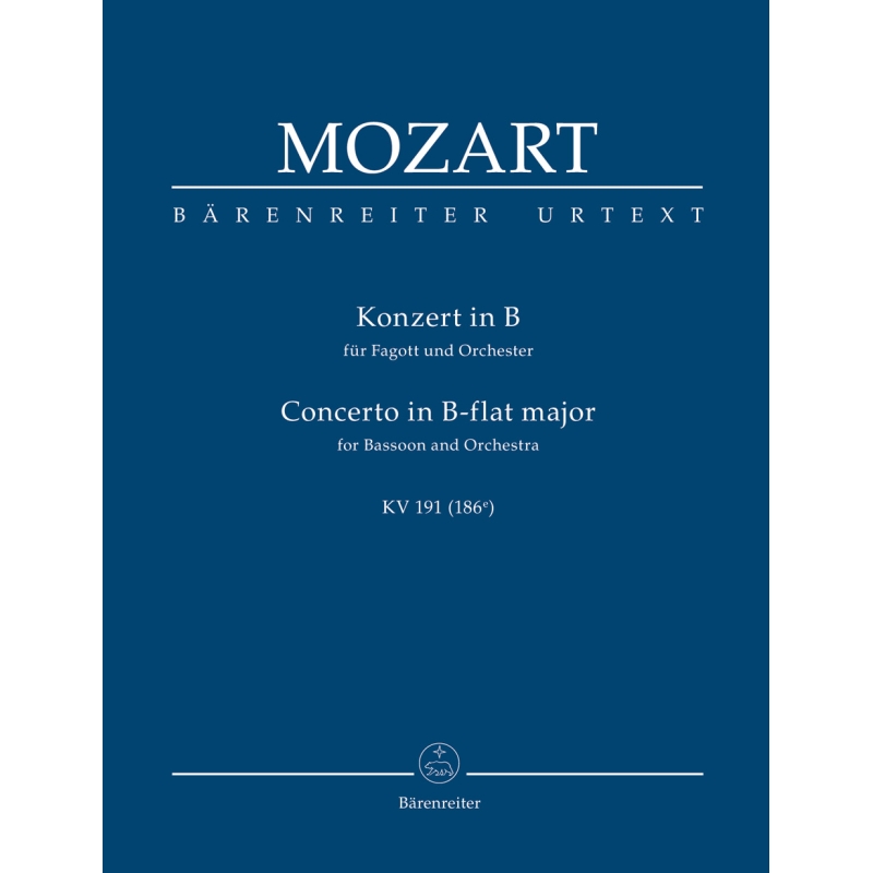 Mozart W.A. - Concerto for Bassoon in B-flat (K.191) (K.186e) (Urtext).