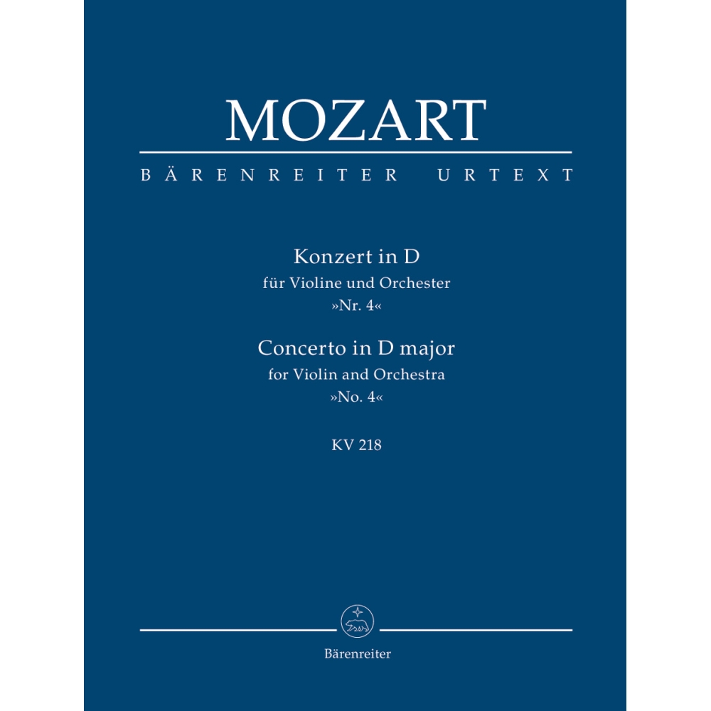 Mozart W.A. - Concerto for Violin No.4 in D (K.218) (Urtext).