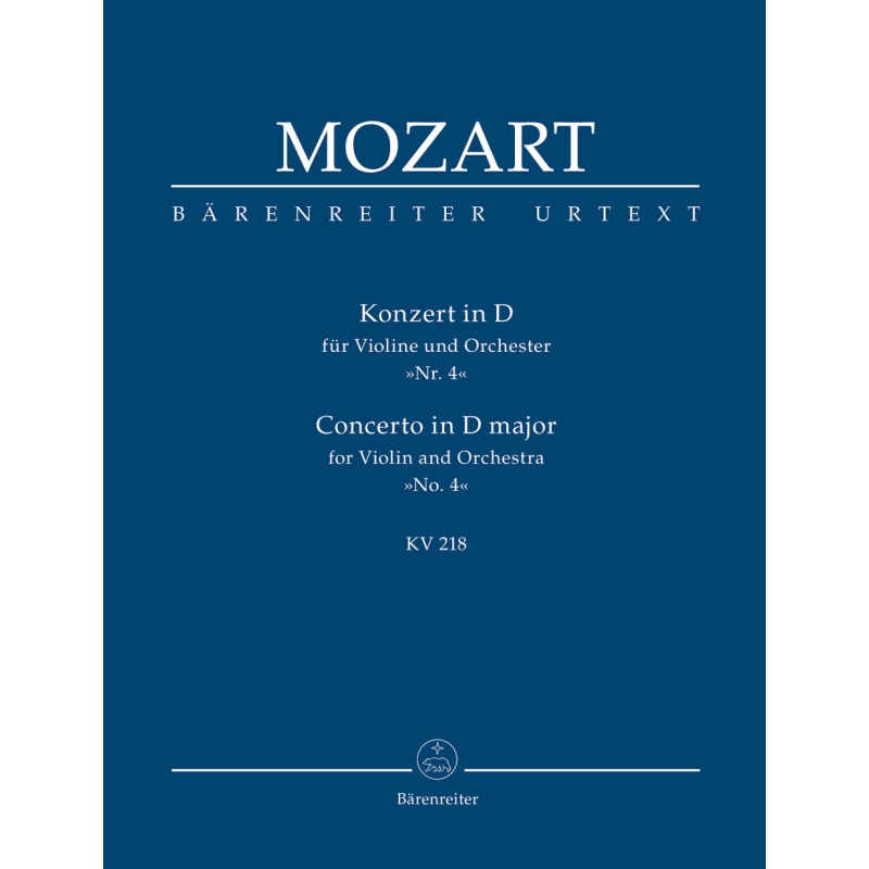 Mozart W.A. - Concerto for Violin No.4 in D (K.218) (Urtext).