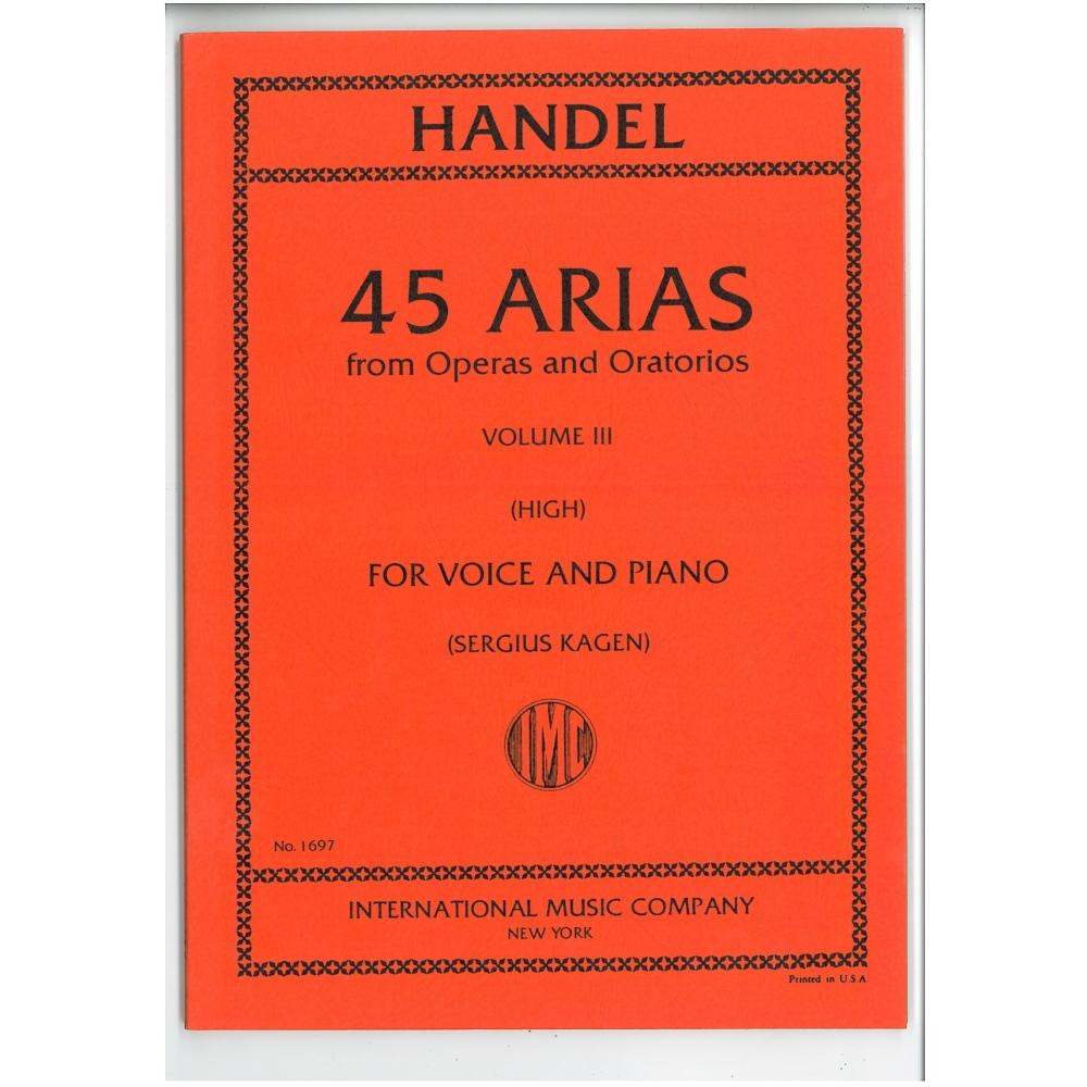 Handel, G F - 45 Arias Volume 3 (High)