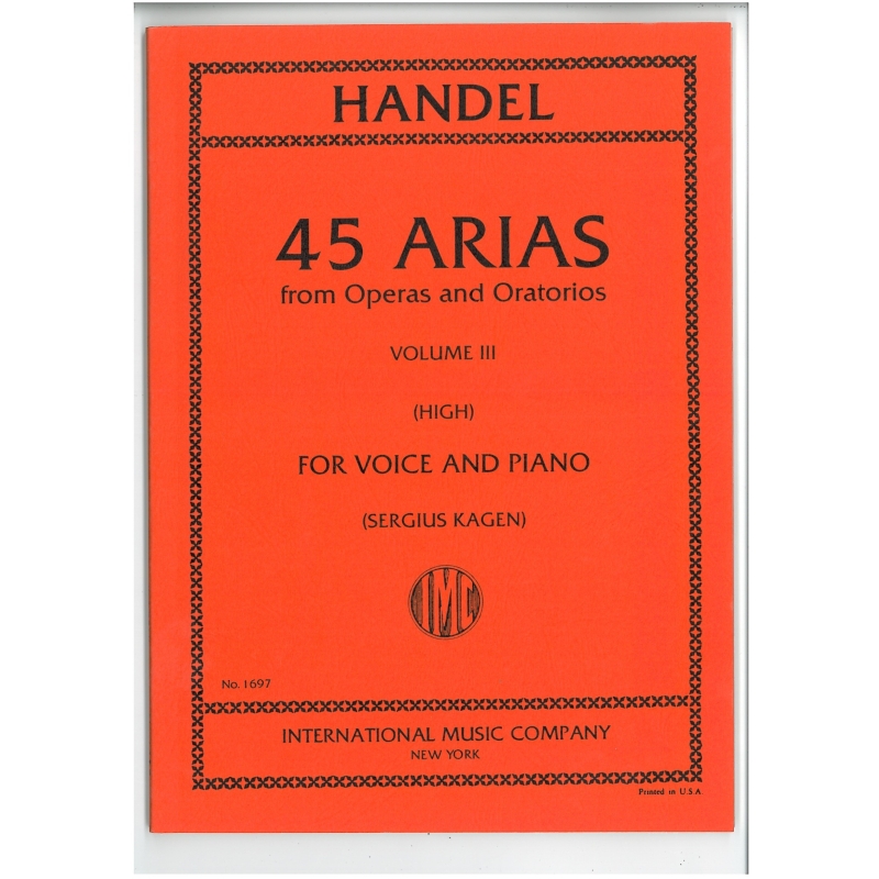 Handel, G F - 45 Arias Volume 3 (High)