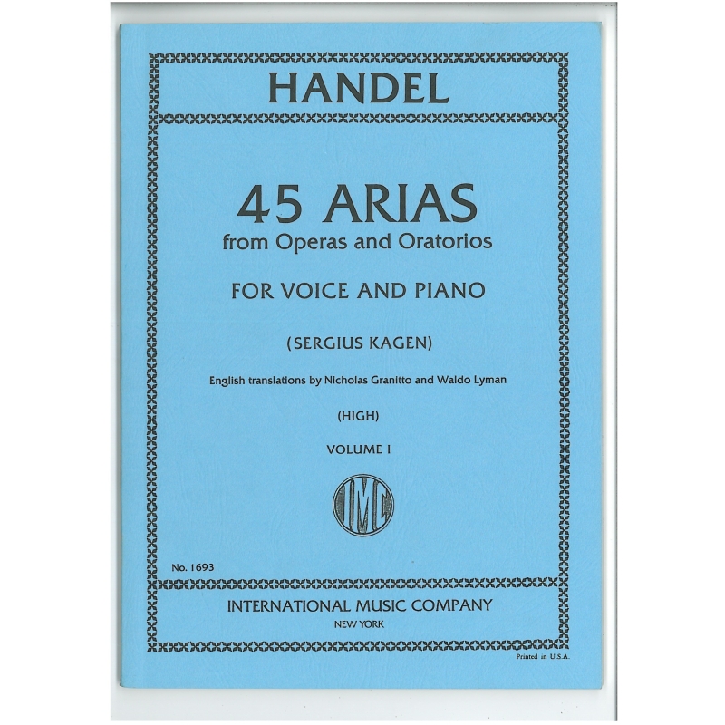 Handel, G F - 45 Arias Volume 1 (High)