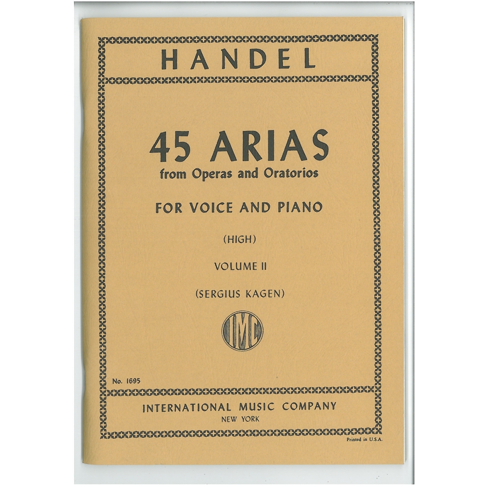 Handel, George Frideric - 45 ARIAS II H.Vce Pft 