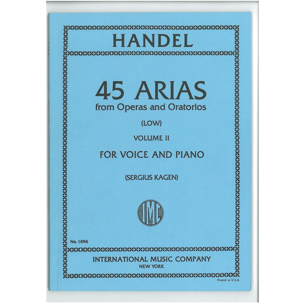 Handel, George Frideric - 45 ARIAS II L.Vce Pft 