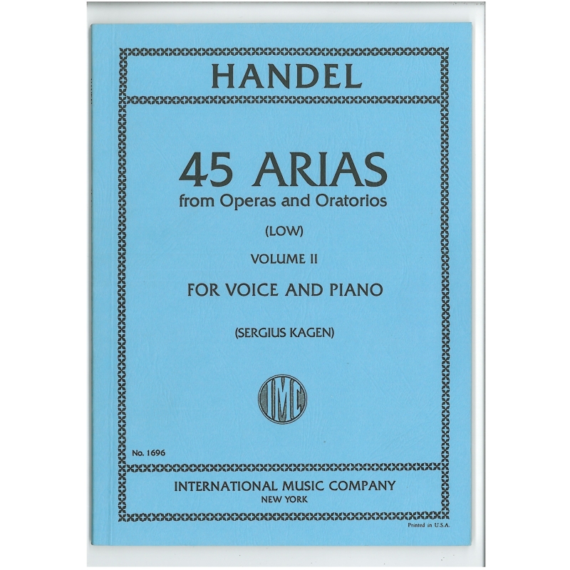 Handel, G F - 45 Arias Volume 2 (Low)