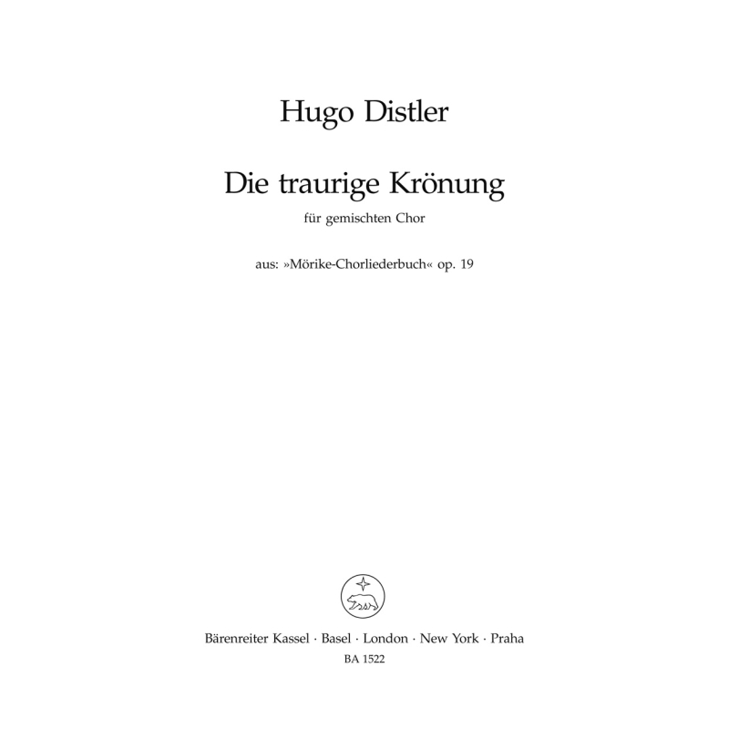 Distler H. - Traurige Kroenung, Die (G).