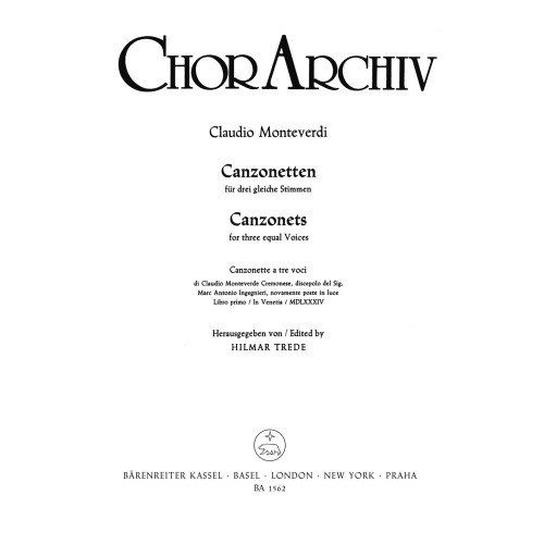 Monteverdi C. - Canzonettas, Vol. 1 (It-G).