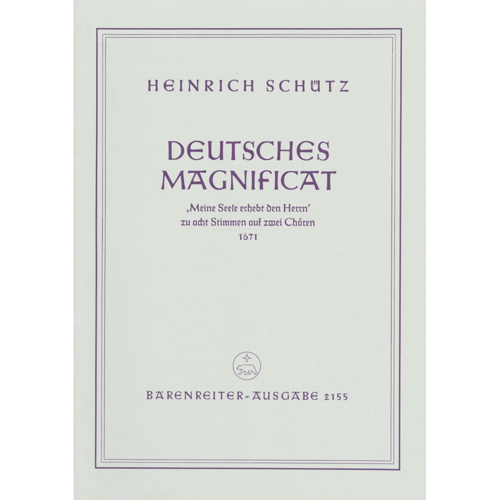 Schuetz H. - German Magnificat (SWV 494) (G).