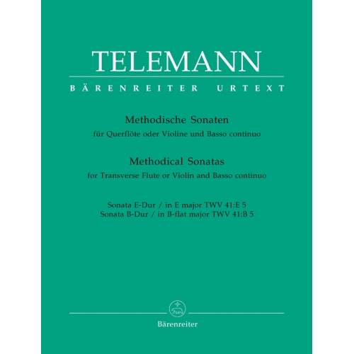 Telemann G.P. - Methodical Sonatas, Vol. 5: E, B-flat (Urtext).