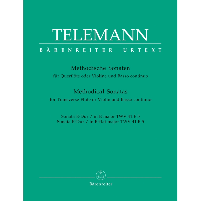 Telemann G.P. - Methodical Sonatas, Vol. 5: E, B-flat (Urtext).