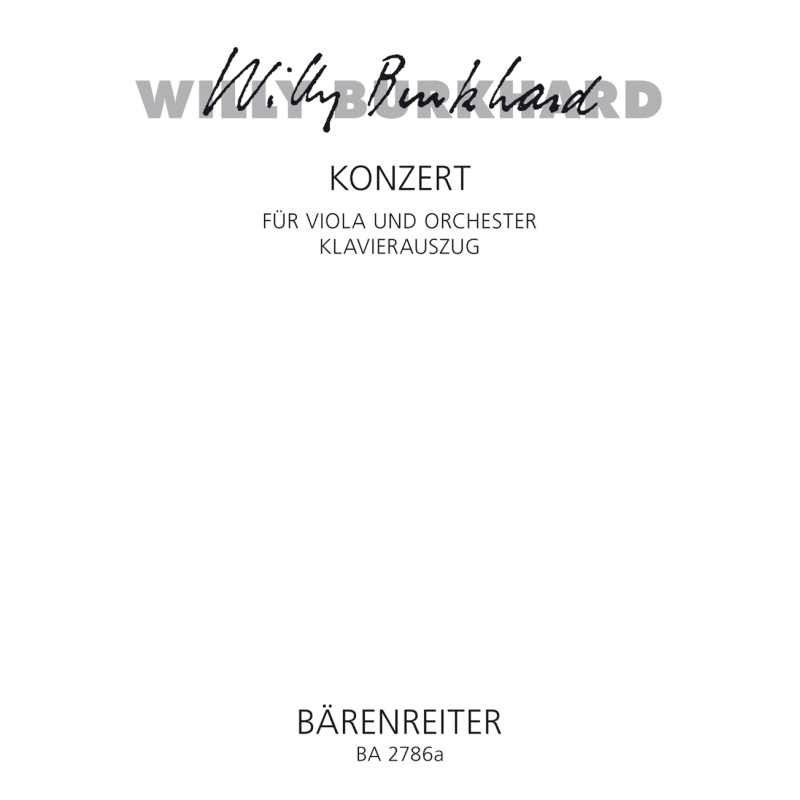 Burkhard W. - Concerto for Viola, Op.93 (1953).