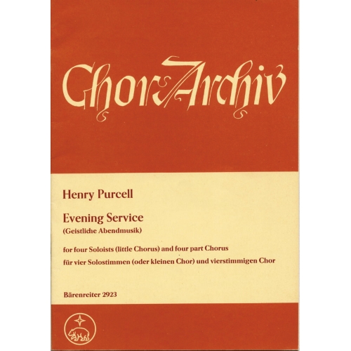 Purcell, Henry - Evening Service (Magnificat/Nunc dimittis) (E-G).
