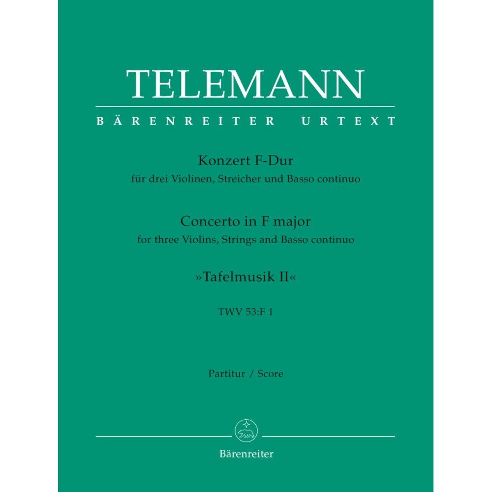 Telemann G.P. - Concerto for 3 Violins in F (Tafelmusik No.2 1733) (Urtext).