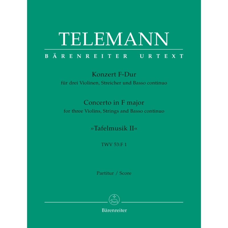 Telemann G.P. - Concerto for 3 Violins in F (Tafelmusik No.2 1733) (Urtext).