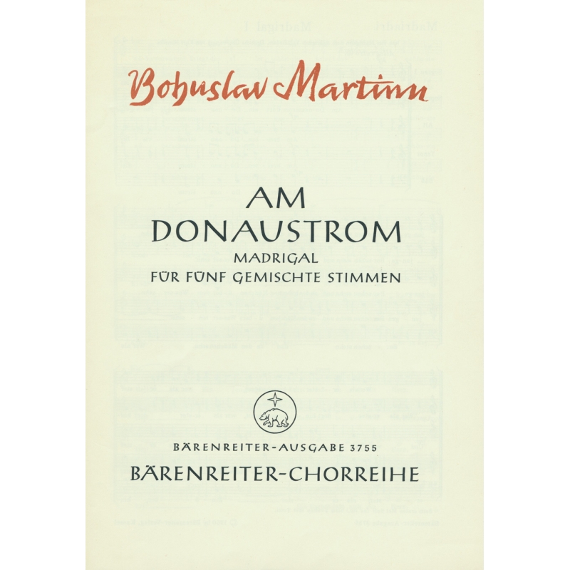 Martinu B. - Madrigals on Moravian Folk Songs, No.1: Am Donaustrom (G).