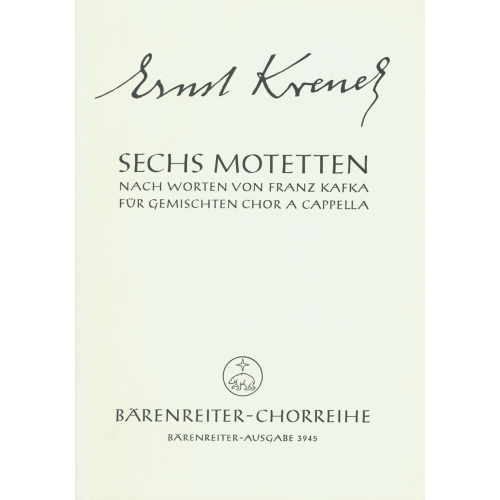 Krenek E. - Motets (6) (G).