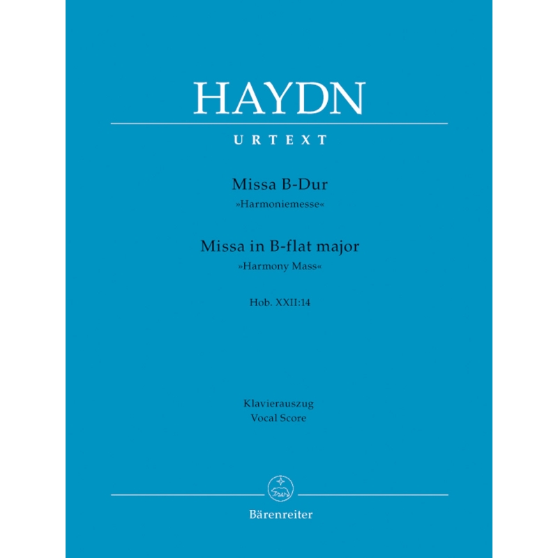 Haydn, F J - Harmony Mass / Wind Band Mass in B-flat (Harmonie-Messe) (Hob.XXII:14) (Urtext) (L).