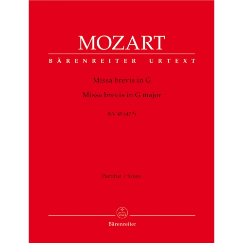 Mozart W.A. - Missa brevis in G (K.49) (Urtext).