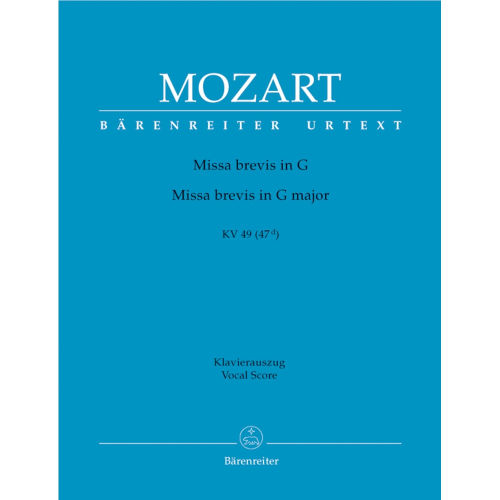 Mozart, W A - Missa brevis in G (K.49) (Urtext).