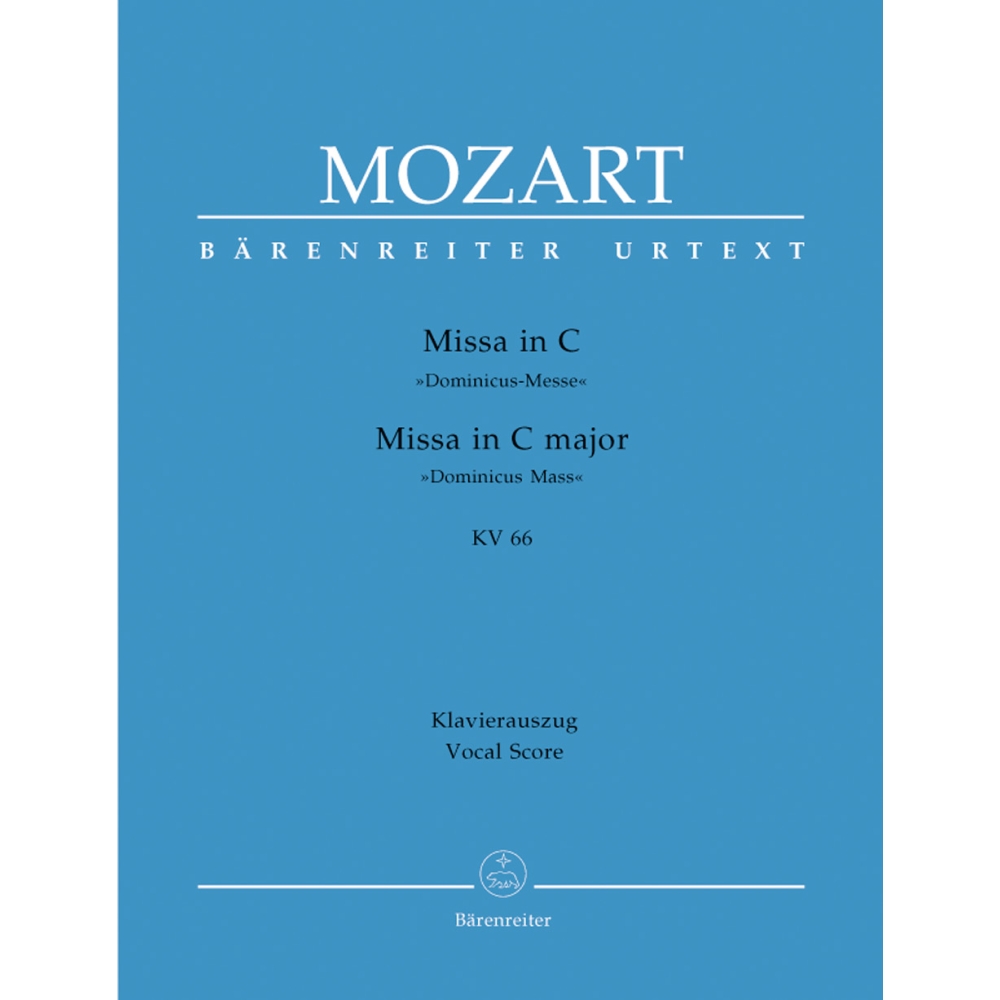 Mozart, W A - Mass in C (K.66) (Dominicus-Messe) (Urtext).