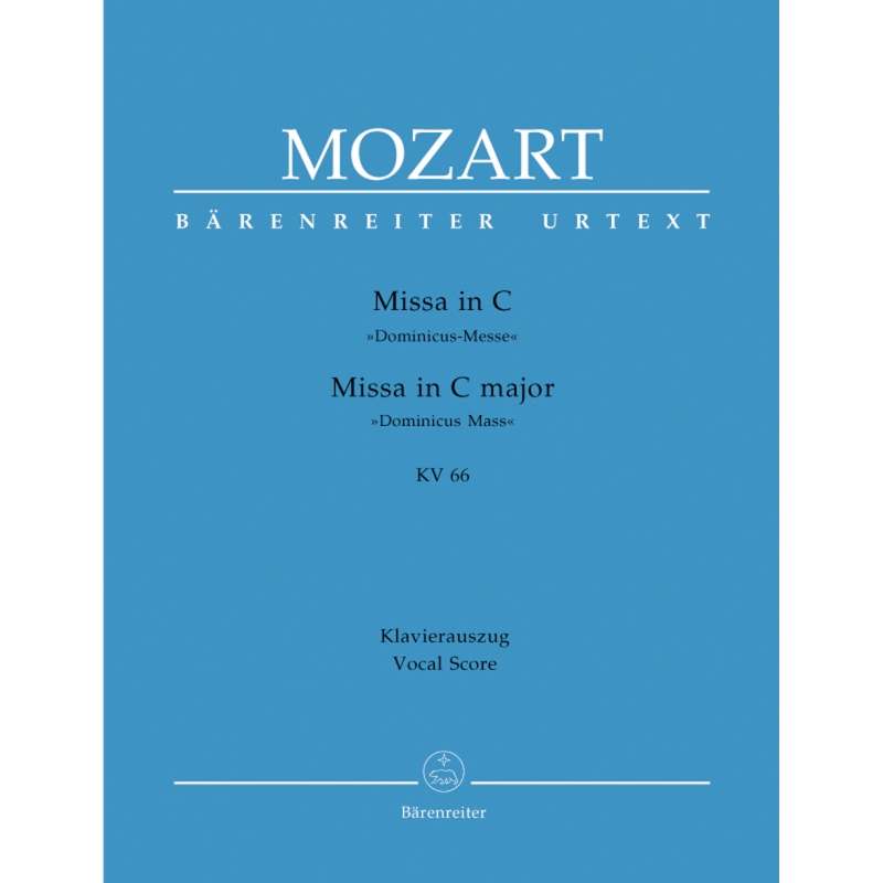 Mozart, W A - Mass in C (K.66) (Dominicus-Messe) (Urtext).