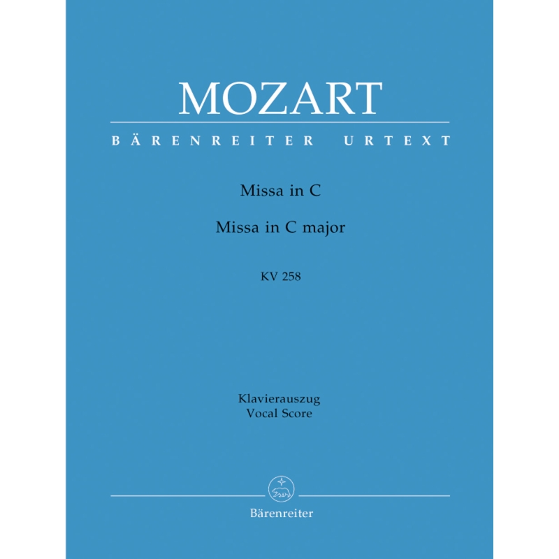 Mozart, W A - Mass in C (K.258) (Spaur-Messe) (Urtext).
