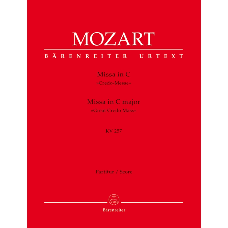Mozart W.A. - Mass in C (K.257) (Credo-Messe)  (Urtext).