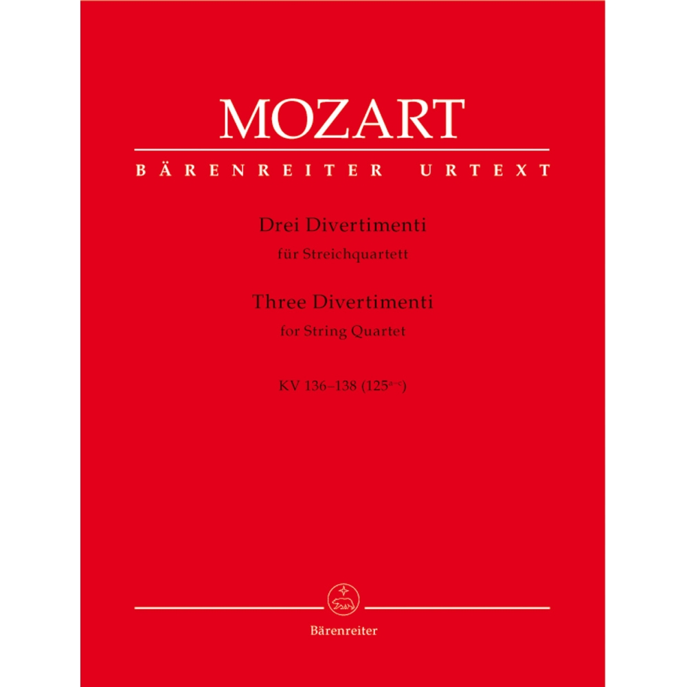 Mozart W.A. - Divertimenti (3) (K.136-138) (K.125a-c) (Urtext).