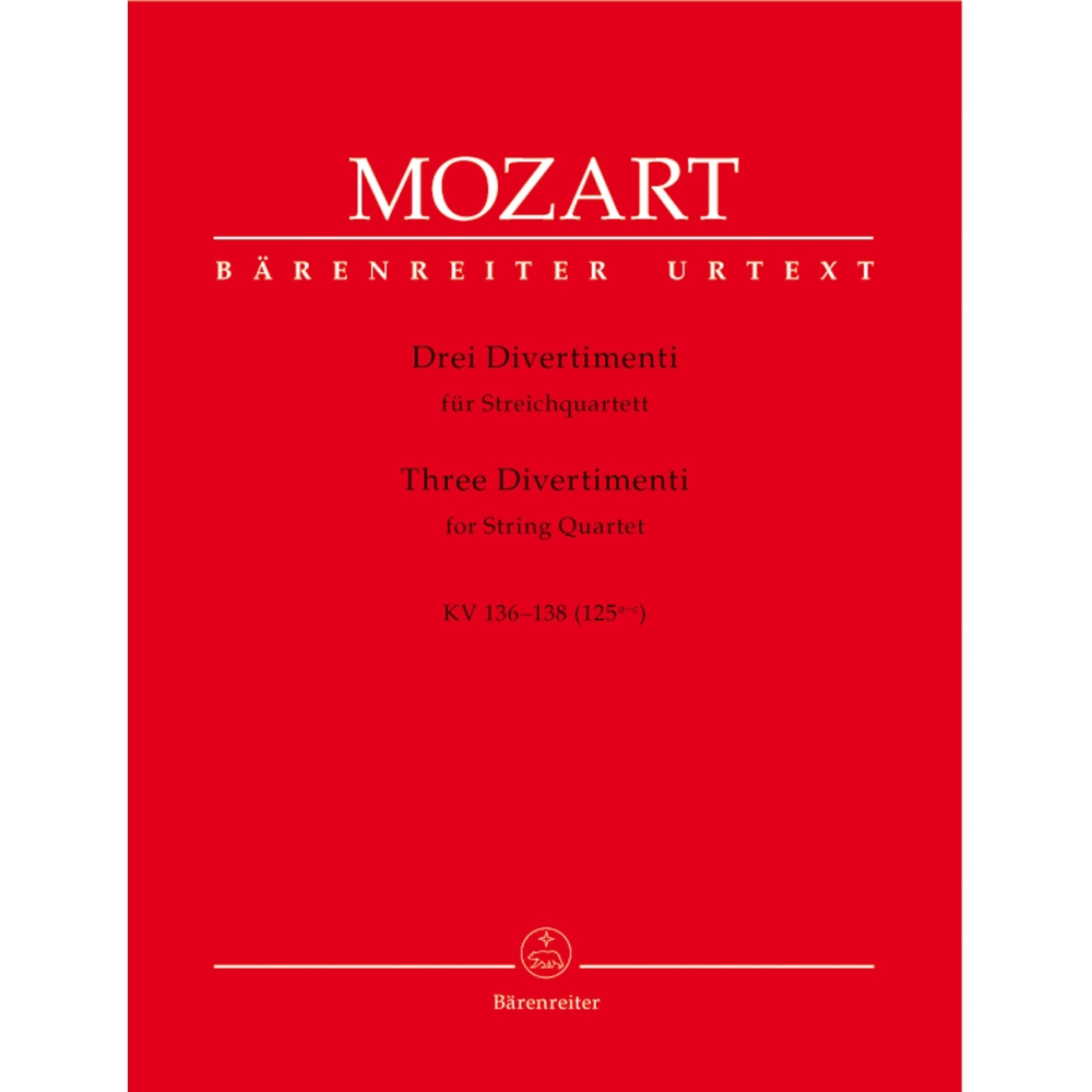 Mozart W.A. - Divertimenti (3) (K.136-138) (K.125a-c) (Urtext).