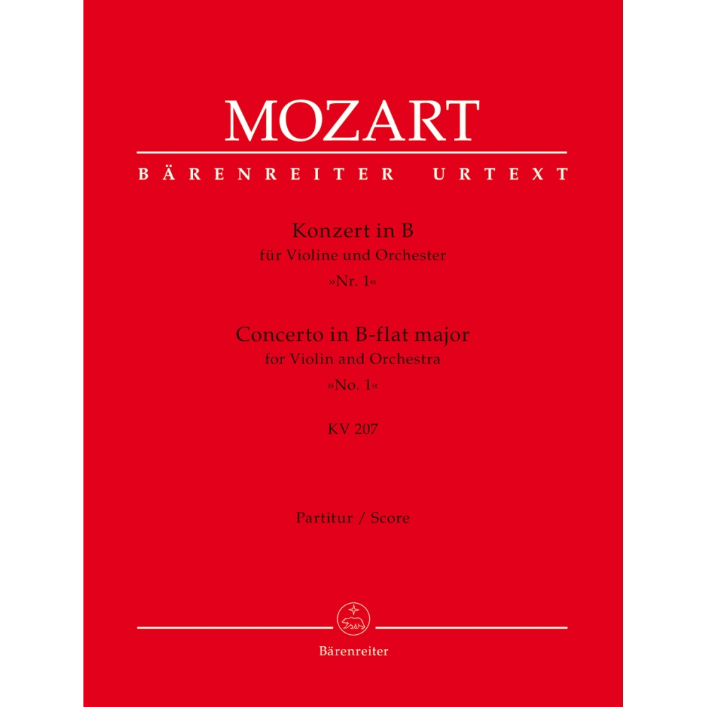 Mozart W.A. - Concerto for Violin No.1 in B-flat (K.207) (Urtext).