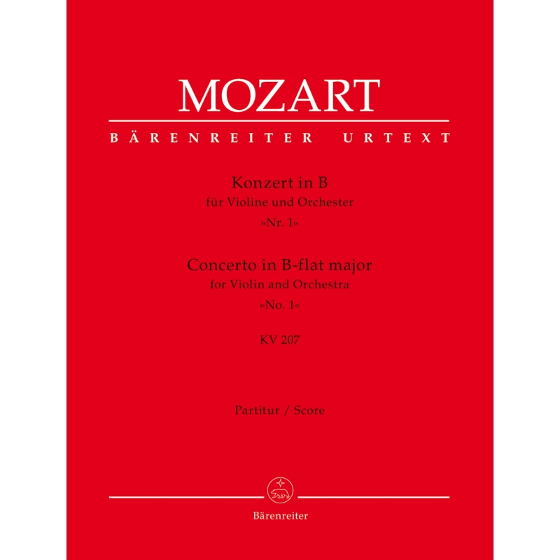 Mozart W.A. - Concerto for Violin No.1 in B-flat (K.207) (Urtext).