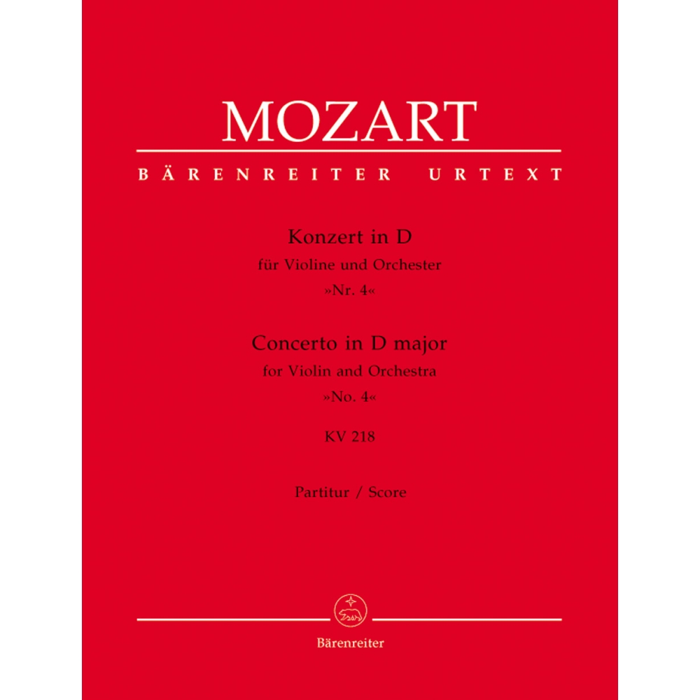 Mozart W.A. - Concerto for Violin No.4 in D (K.218) (Urtext).