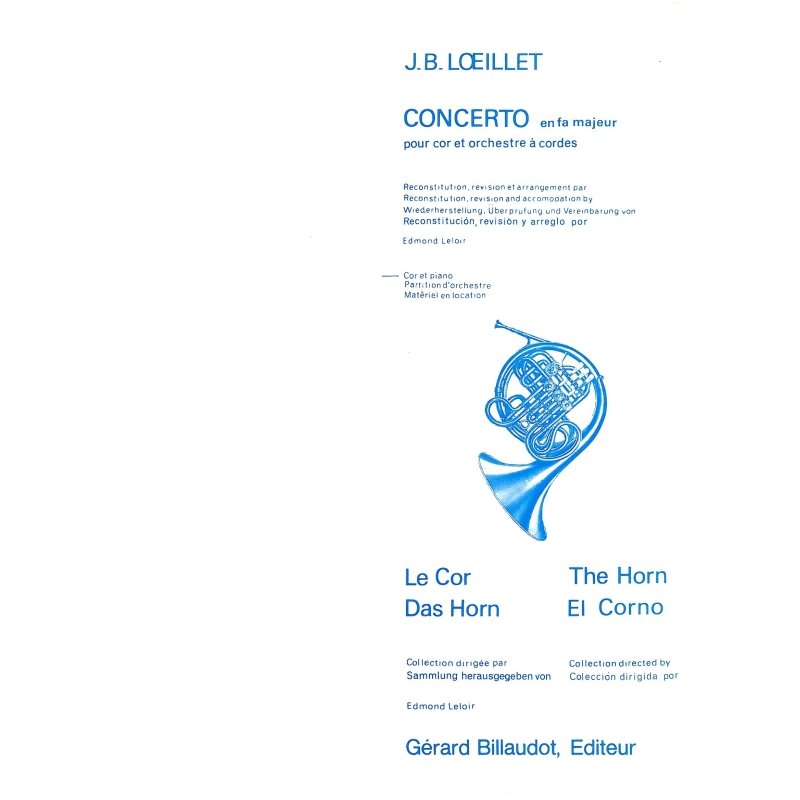Loeillet, Jean B - Horn Concerto in F