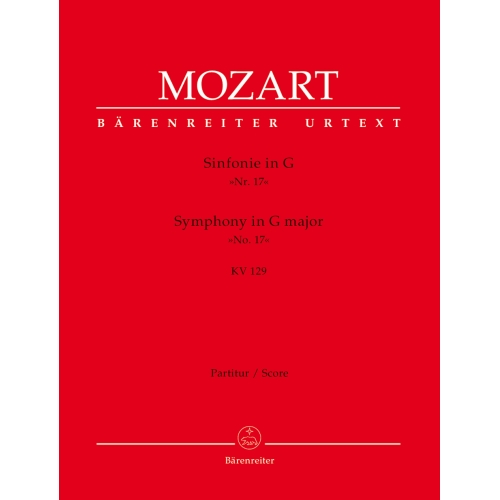 Mozart W.A. - Symphony No.17 in G (K.129) (Urtext).