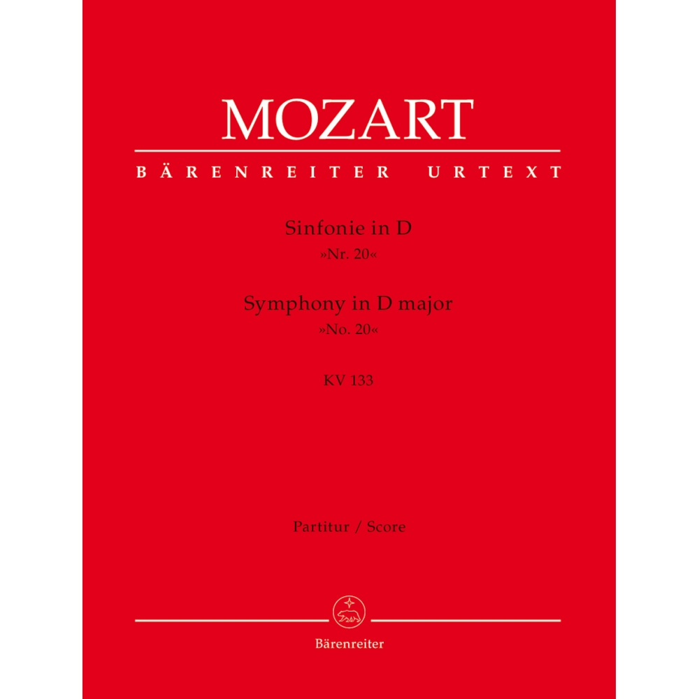 Mozart W.A. - Symphony No.20 in D (K.133) (Urtext).