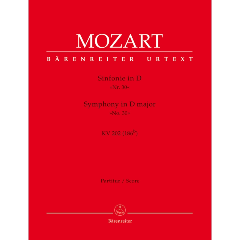 Mozart W.A. - Symphony No.30 in D (K.202) (K.186b) (Urtext).