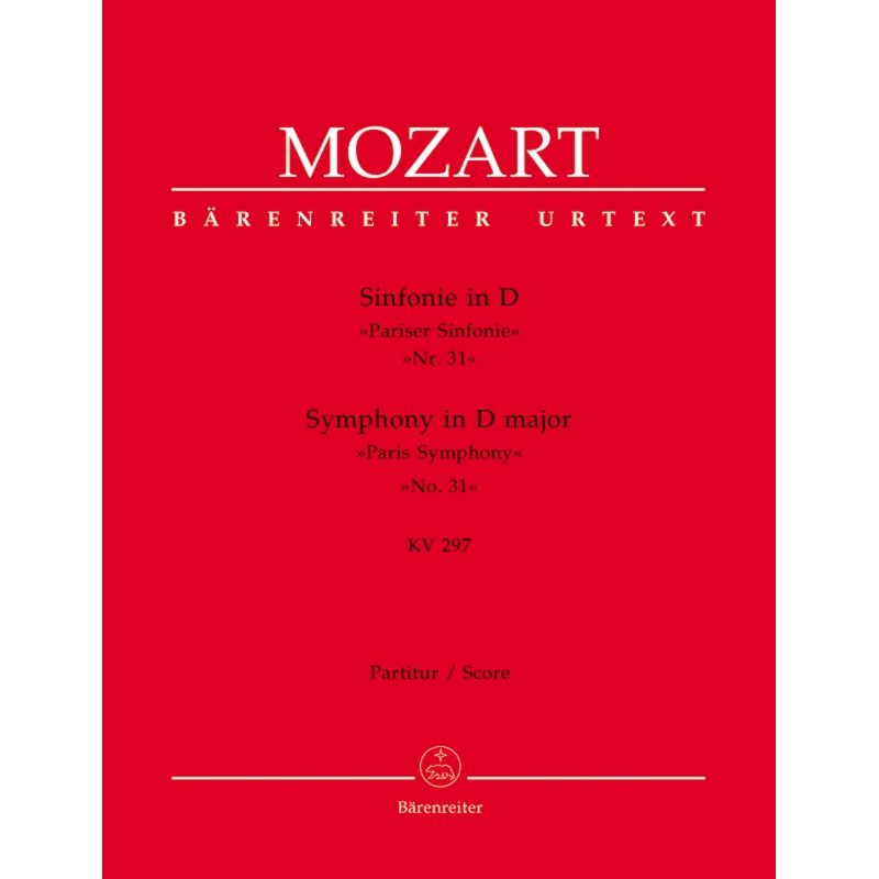 Mozart W.A. - Symphony No.31 in D (K.297) (K.300a) (Paris) (Urtext).