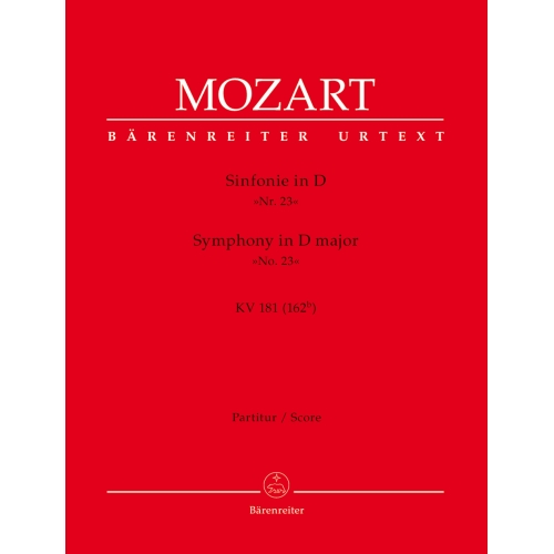 Mozart W.A. - Symphony No.23 in D (K.181) (Urtext).