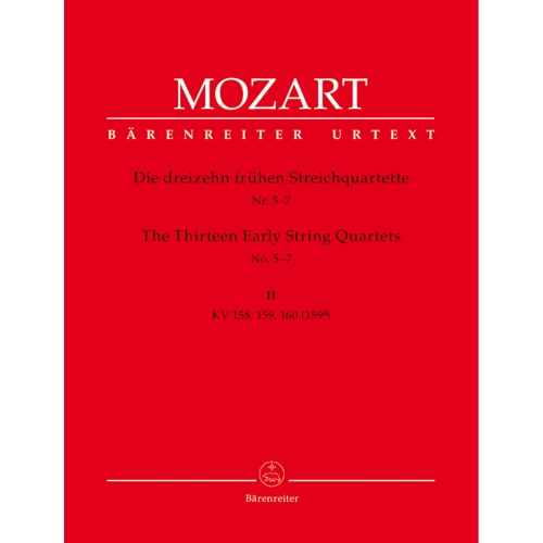 Mozart W.A. - String Quartets (Early) (13) (Urtext), Vol. 2 (K.158-160).