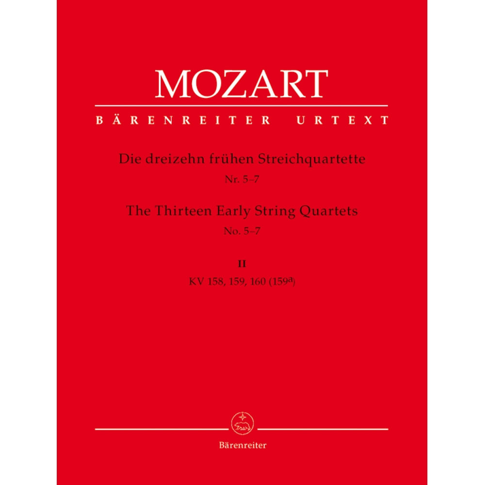 Mozart W.A. - String Quartets (Early) (13) (Urtext), Vol. 2 (K.158-160).