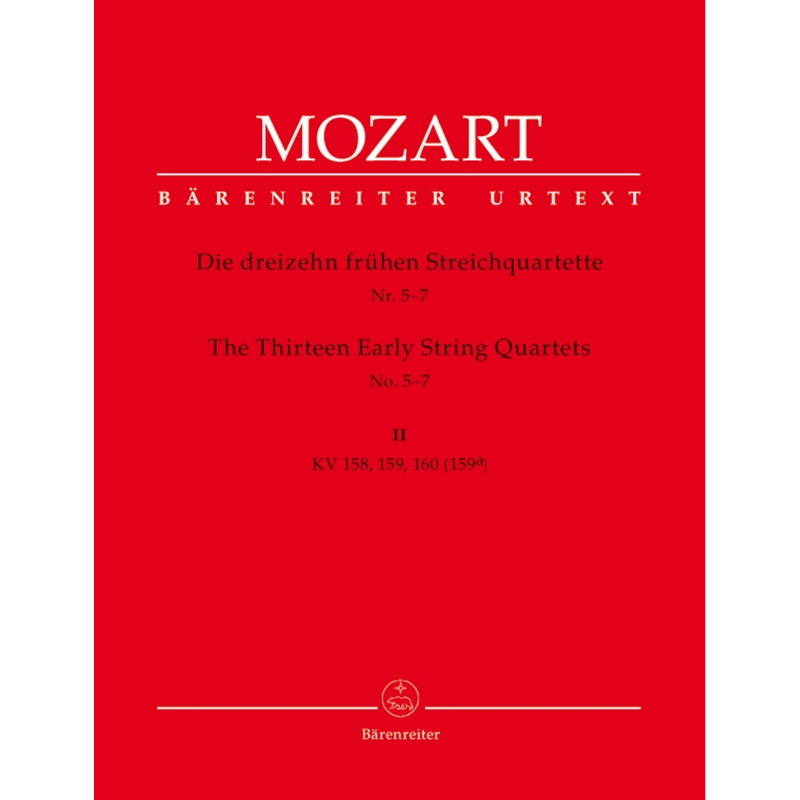 Mozart W.A. - String Quartets (Early) (13) (Urtext), Vol. 2 (K.158-160).