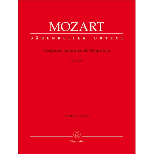 Mozart W.A. - Vesperae solennes de Dominica (K.321) (Urtext).