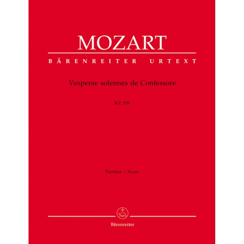 Mozart W.A. - Vesperae solennes de Confessore (K.339) (Urtext).