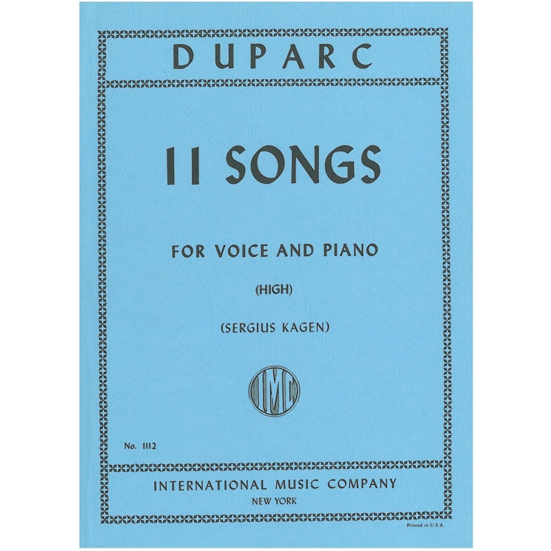 Duparc, Henri - 11 Songs