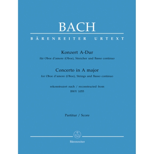 Bach J.S. - Concerto for Oboe damore in A (after BWV 1055) (Urtext).