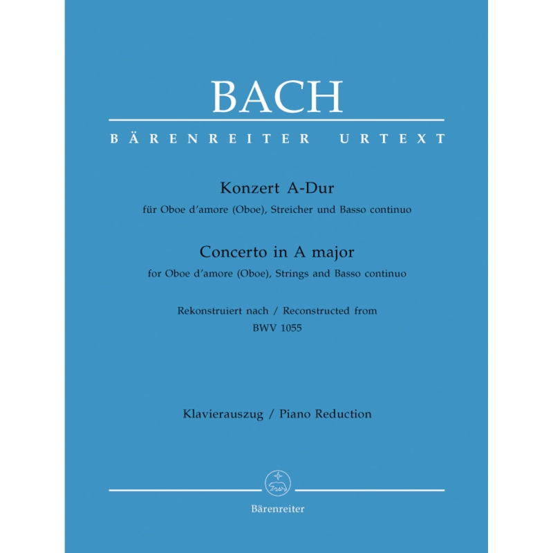 Bach J.S. - Concerto for Oboe damore in A (after BWV 1055) (Urtext).