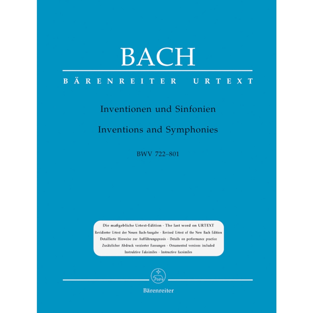 Bach J.S. - Inventions & Sinfonias (BWV772-801)  (Urtext).