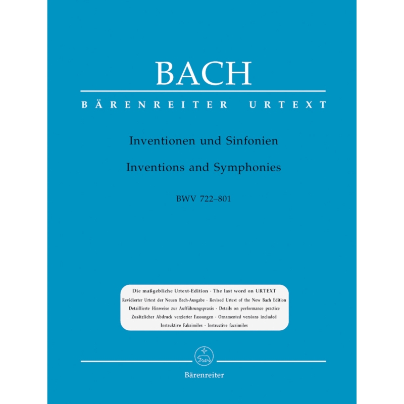 Bach J.S. - Inventions & Sinfonias (BWV772-801) (Urtext).