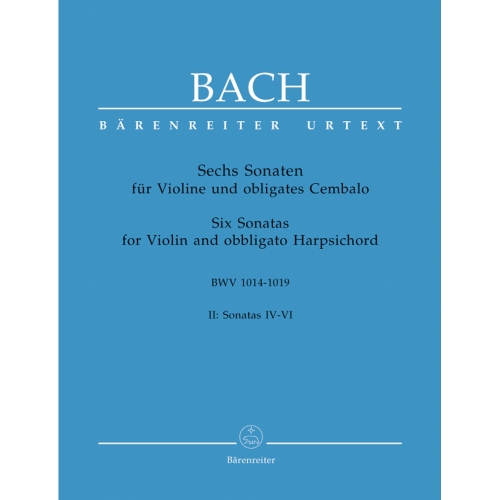 Bach J.S. - Sonatas (6) (BWV 1017 - 1019), Vol. 2 (Urtext).