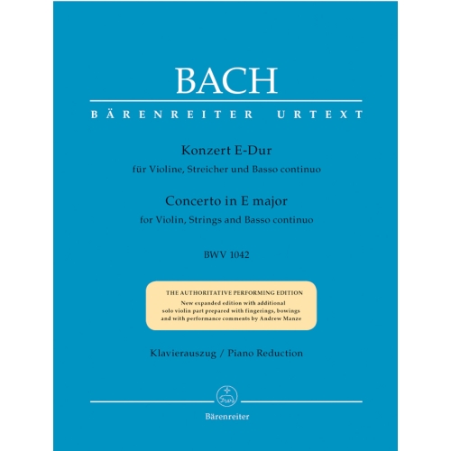 Bach J.S. - Concerto for Violin in E (BWV 1042) (Urtext).